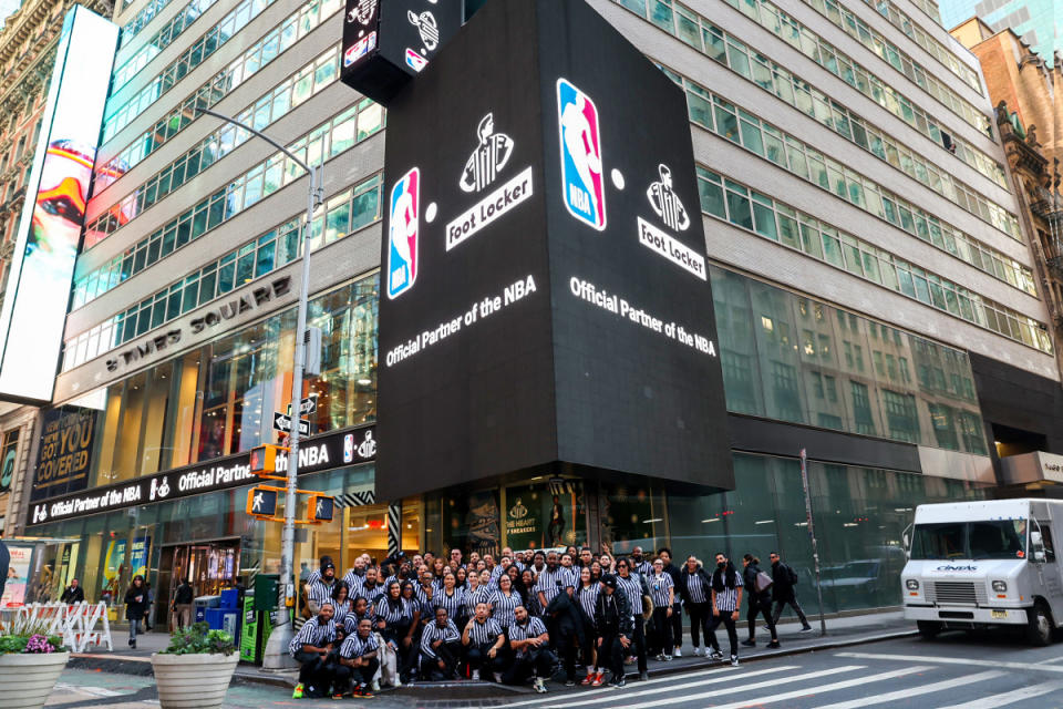 Foot Locker employees in New York City.<p>Foot Locker</p>