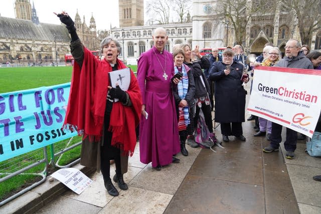 Christian protesters in Parliament Square 