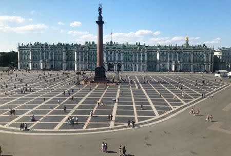 A general view shows the State Hermitage Museum in St. Petersburg, Russia July 12, 2018. As well as shooting all the matches, Reuters photographers are producing pictures showing their own quirky view from the sidelines of the World Cup. REUTERS/Henry Romero