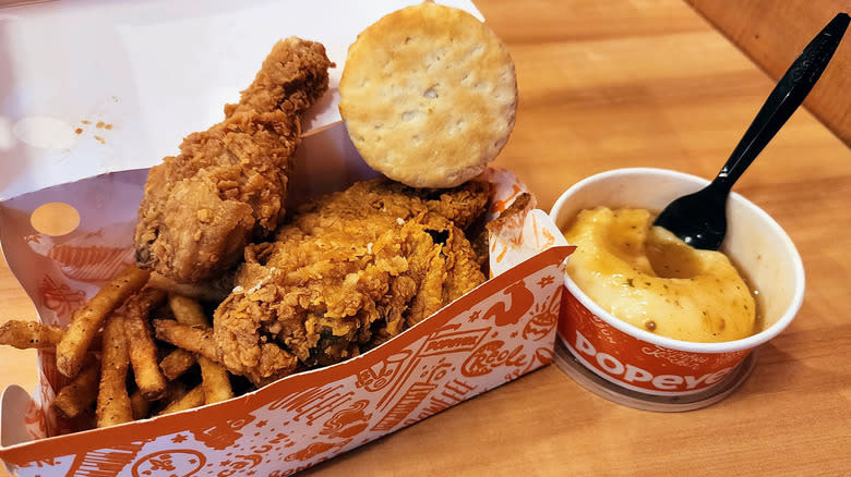 Popeyes chicken and fries