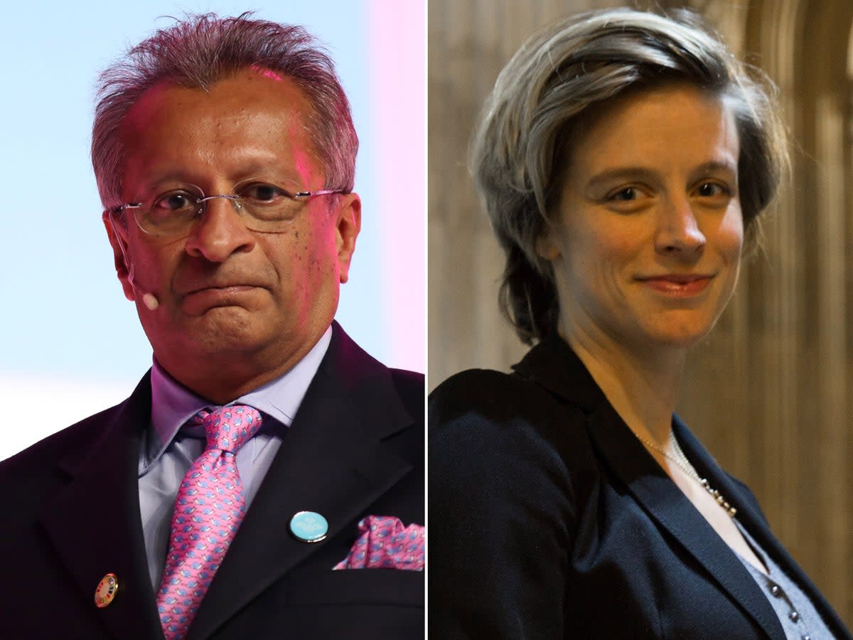 Mohamed Amersi and Charlotte Leslie fell out in 2020 after she claimed he tried to use his wealth to take over a Tory group run by her  (Getty/PA)