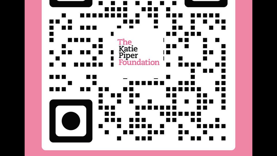 You can donate to the Katie Piper Foundation by scanning this QR code