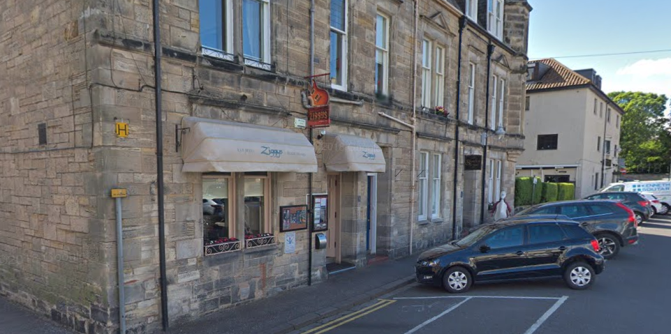 Ziggy's in St Andrews, where a pair of diners apparently tried to leave without paying - forgetting they'd handed over their details for NHS Test & Trace. (Google Maps)