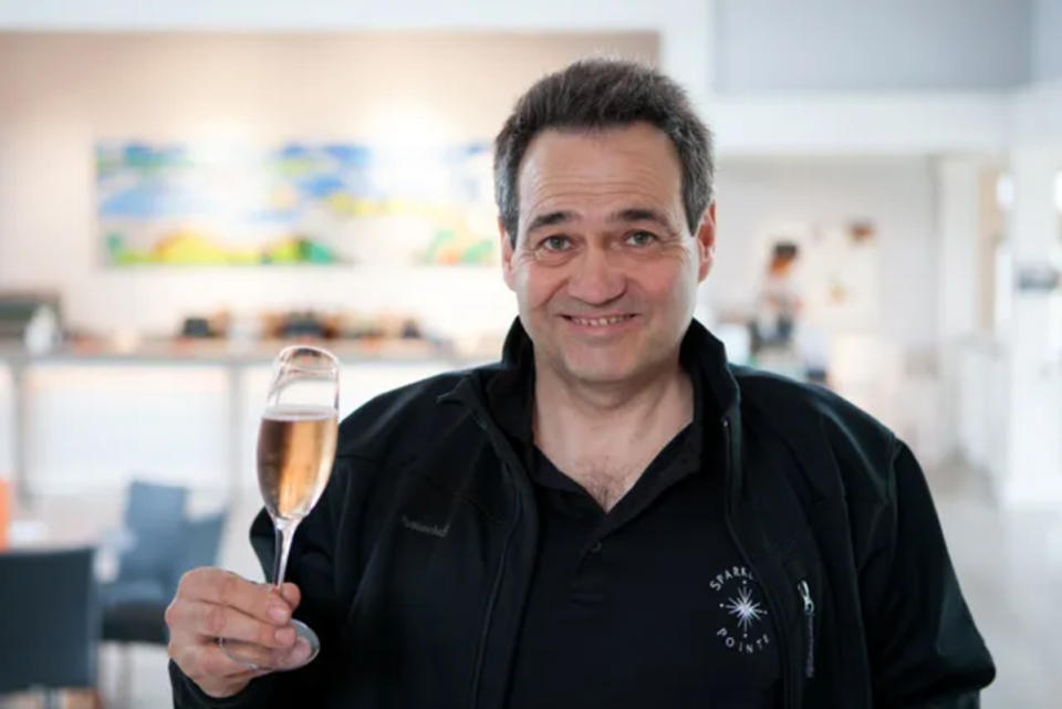 Gilles Martin, head winemaker of Sparkling Pointe<p>Photo by Katharine Schroeder</p>