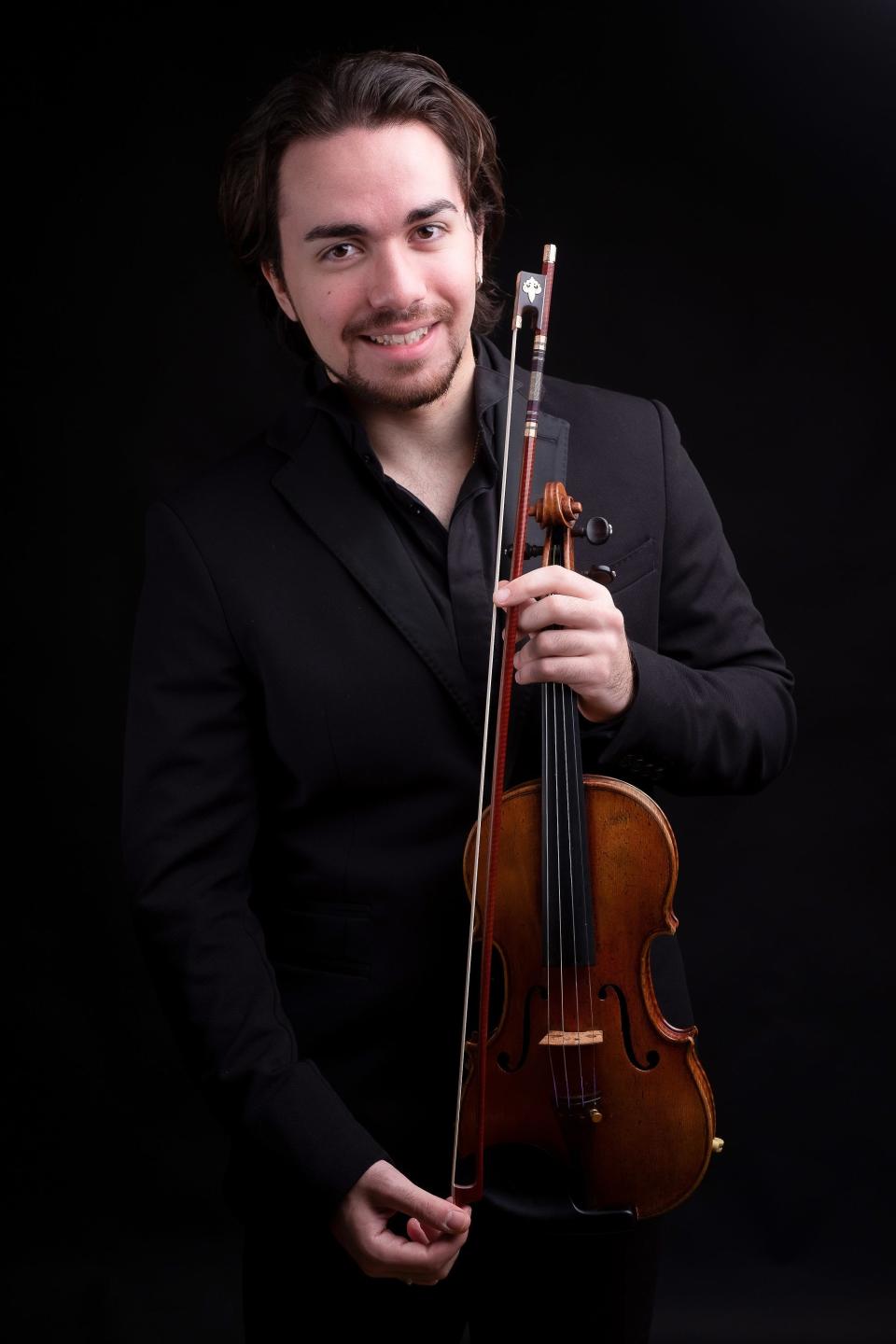 Violinist Giuseppe Gibboni will perform with the Detroit Symphony Orchestra May 12 in the Meyer Theater, La-Z-Boy Center at Monroe County Community College.