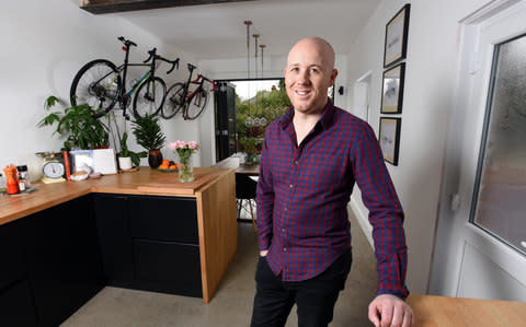 Picture shows Andy Moody inside his home in Nottingham - Credit: Asadour Guzelian/Guzelian