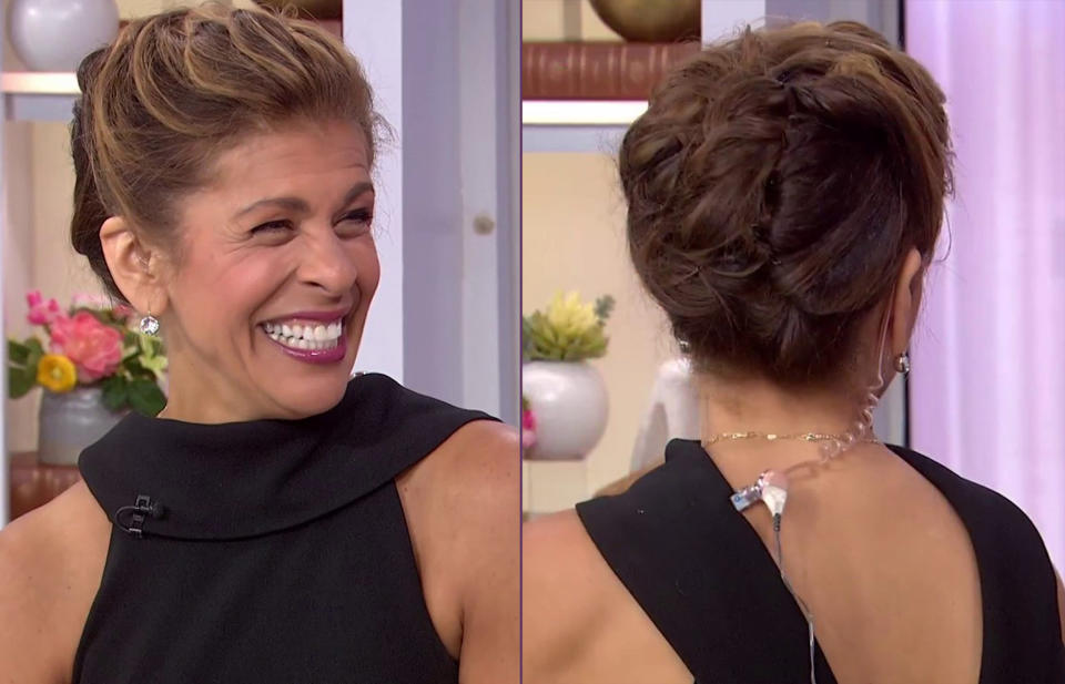 Hoda said that her wavy updo took just a few minutes to come together. (TODAY)