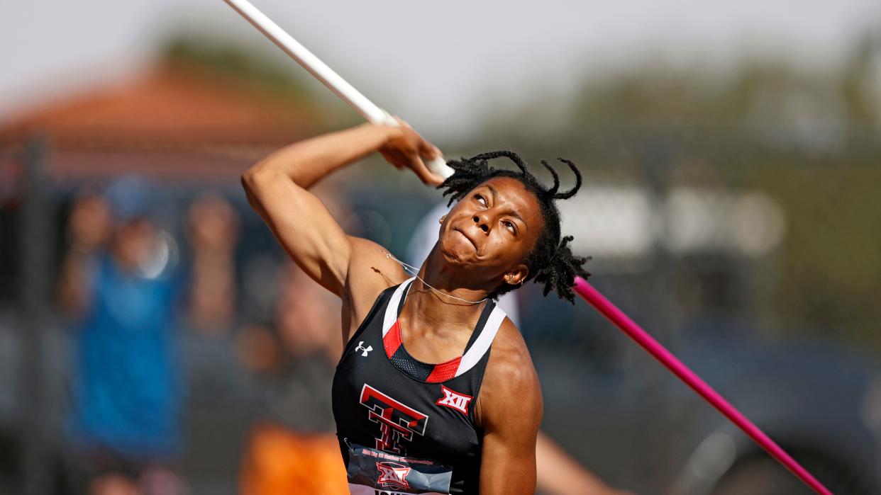 Texas Tech senior Callie Jones finished second in the javelin during Friday's first day of the Big 12 outdoor track and field championships. Her best mark was 162 feet, 9 inches. The three-day meet continues through Sunday night at the Fuller Track Complex.