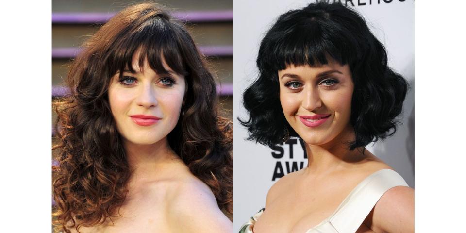 <p>While Zooey Deschanel and Katy Perry have widely different talents, the two stars both have a retro look, thanks to their fair skin and large bright eyes. </p>