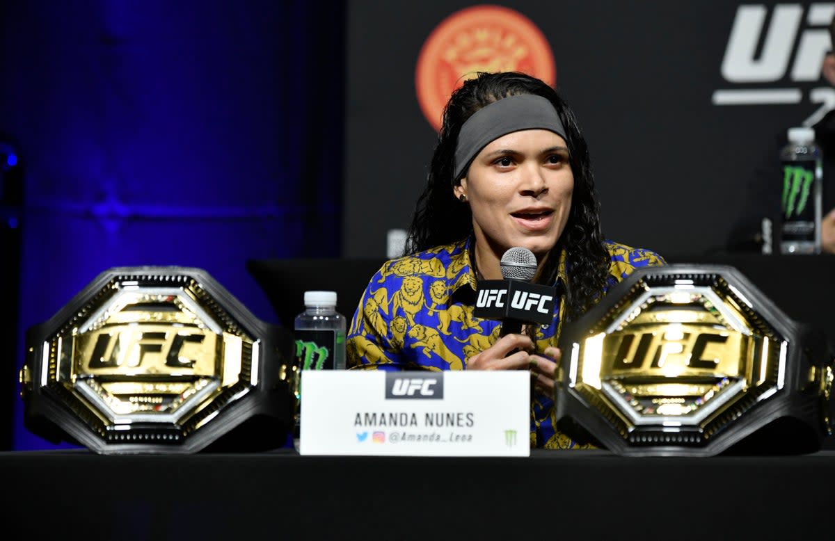 Amanda Nunes is one of just four UFC champions to have held two titles at once (Zuffa LLC via Getty Images)