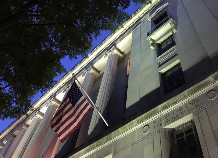 Justice Department headquarters in Washington. (Photo: Ryan J Reilly)