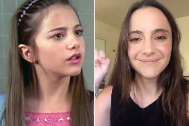 Nickelodeon; Alexa Nikolas/Instagram Alexa Nikolas as Nicole Bristow on 'Zoey 101'; Alexa Nikolas in a video protesting Nickelodeon on her Instagram in August 2022.