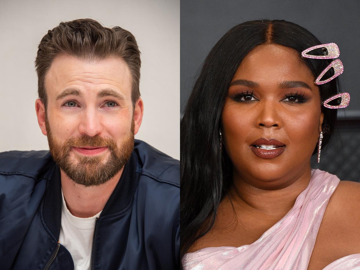 Chris Evans and Lizzo