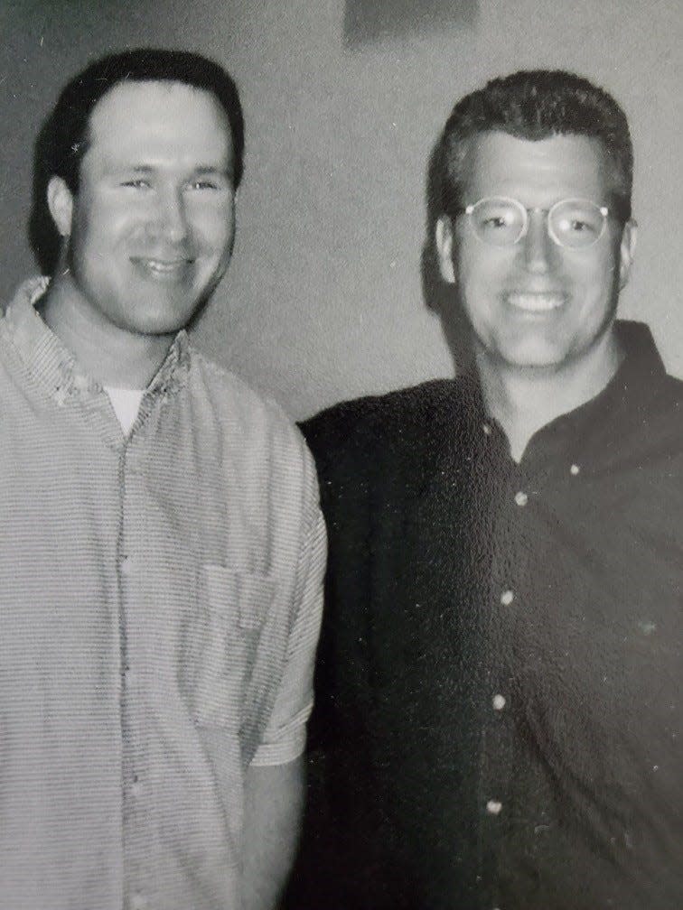 Timothy Guyer, left and Brian Santerre, right, are pictured sometime around 1999.