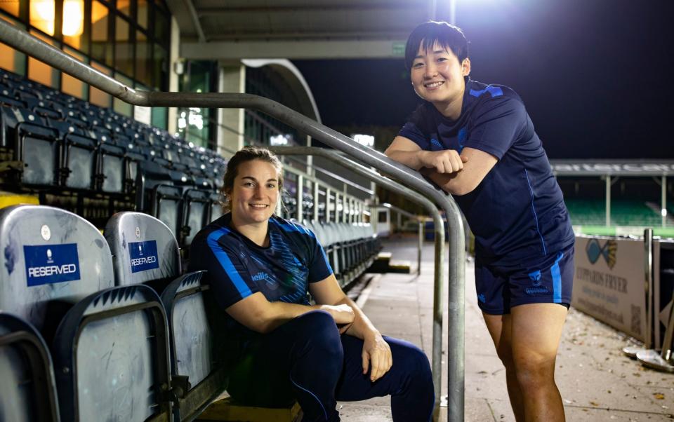 Worcester Warriors women rugby duo Jo Brown and Minori Yamamoto. - Andrew Fox