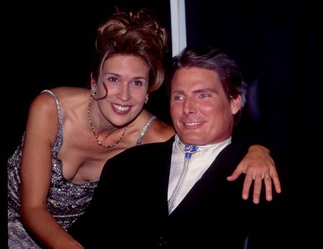 Christopher Reeve with this wife Dana at the GQ Men of the Year Awards in 1997.