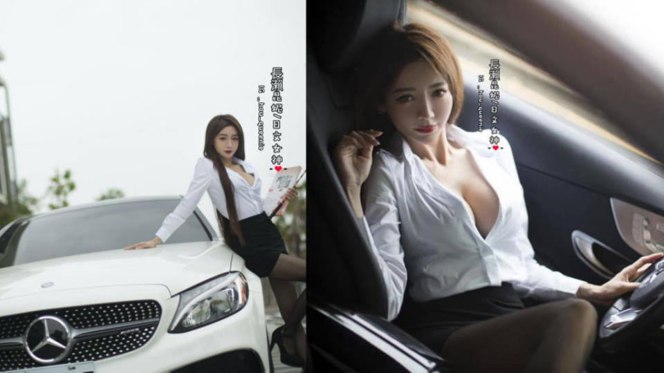 長瀨昆妮時常也跟跑車或者豪車合照，包含Rolls-Royce、M-Benz、BMW等品牌車款都成為他拍攝網美照的最佳背景。(圖片來源/ 長瀨昆妮FB)