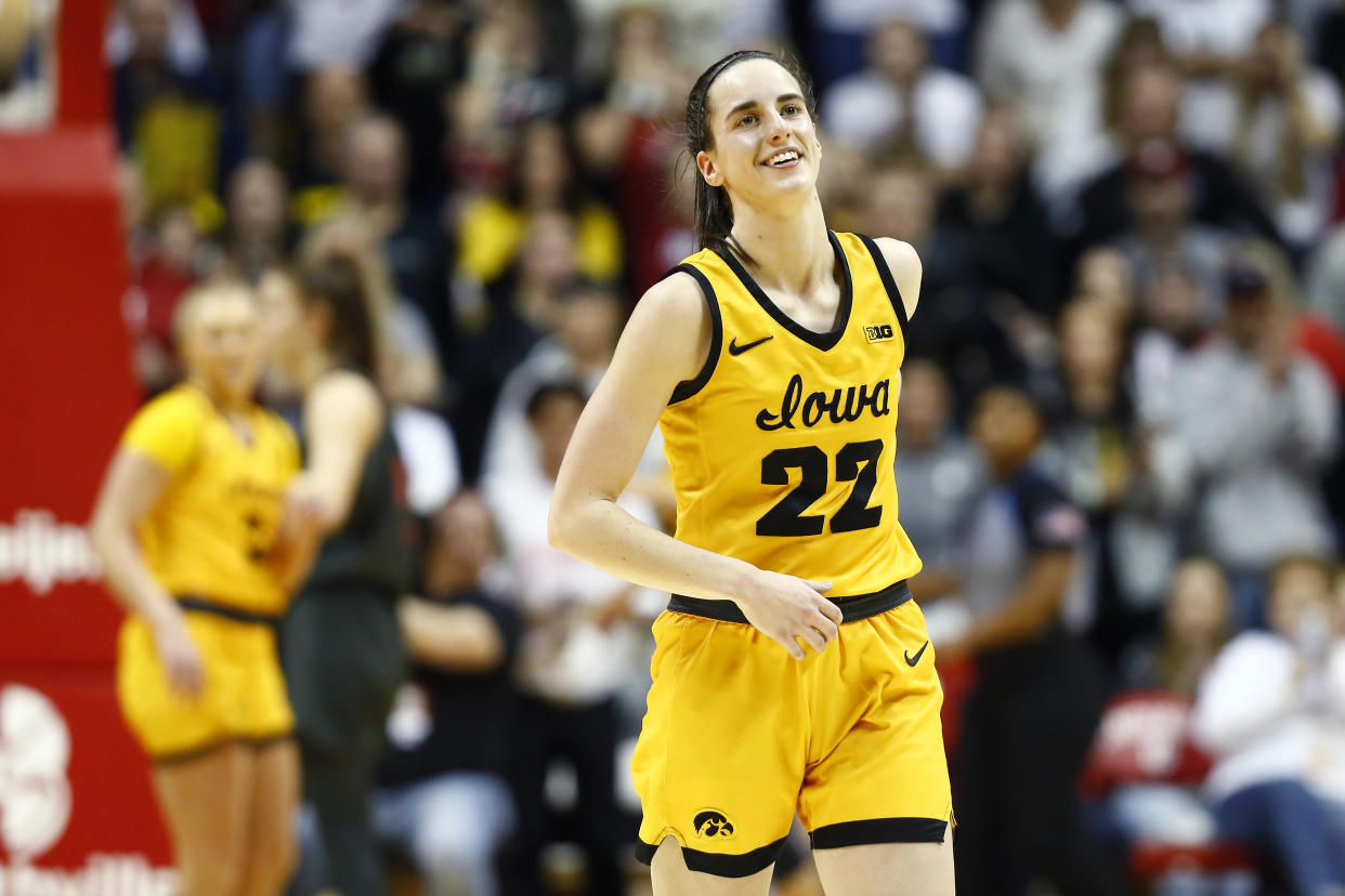 Iowa's Caitlin Clark won't be losing her endorsements by going to the WNBA. (Jeffrey Brown/Icon Sportswire via Getty Images)