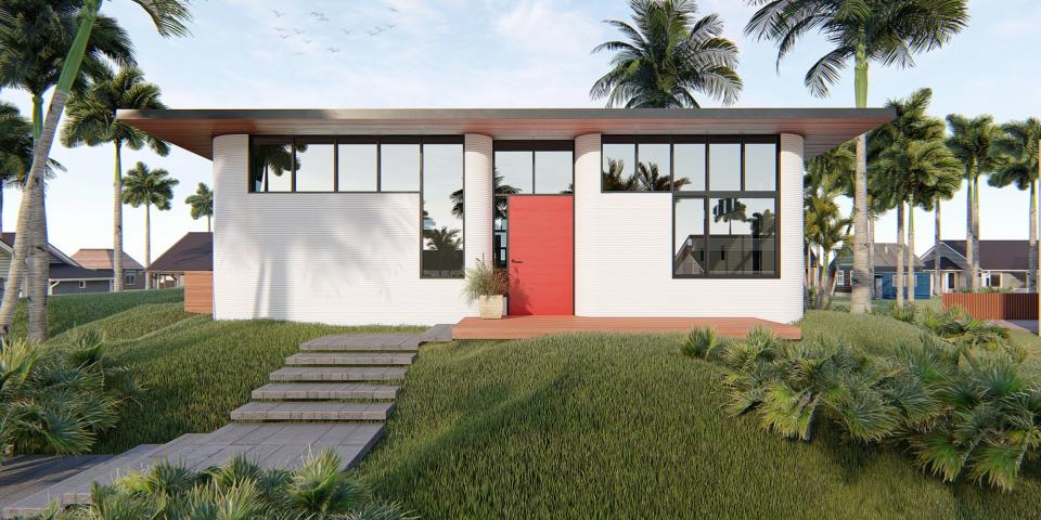 CPH-3D printed home in Tampa, Florida rendering.