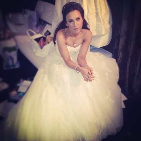 <p>Lacey Chabert Instagram</p> Lacey Chabert on her wedding day in December 2013.