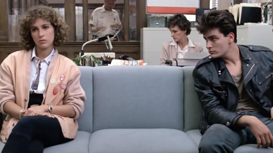 Jennifer Grey and Charlie Sheen in Ferris Bueller's Day Off