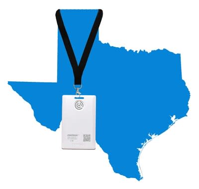Gráfico del estado de Texas con un distintivo CENTEGIX (PRNewsfoto/CENTEGIX)