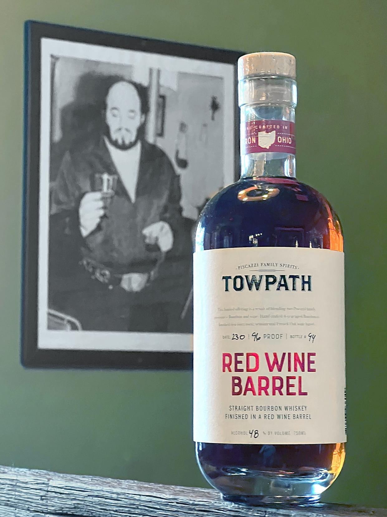 Towpath Distillery Red Wine Barrel bourbon was awarded a gold medal in the San Francisco Worlds Spirits Competition.