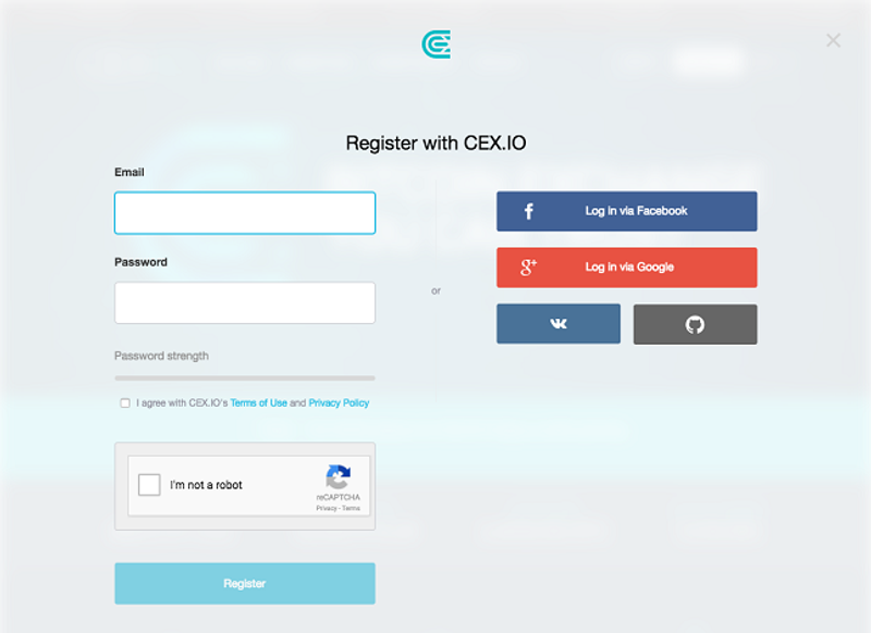 Login CEX.IO