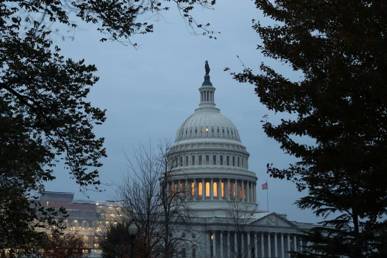 The U.S. Capitol building is pictured in morning light ahead of testimony by U.S. Ambassador to the European Union Gordon Sondland as part of the impeachment inquiry into U.S. President Donald Trump on Capitol Hill in Washington