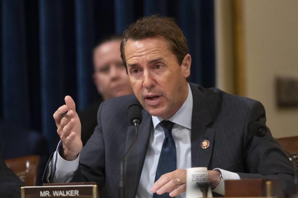 This Sept. 18, 2019, file photo shows then-Rep. Mark Walker, R-N.C. speaking during a hearing on Capitol Hill in Washington. Walker has said he will run for US Senate in 2022.