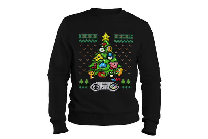 Sudadera con diseño de arbolito de Navidad gamer