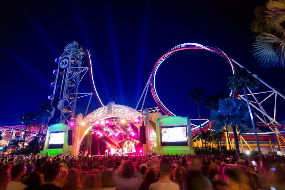 Mardi Gras concerts are held at Music Plaza stage in Universal Studios Florida.