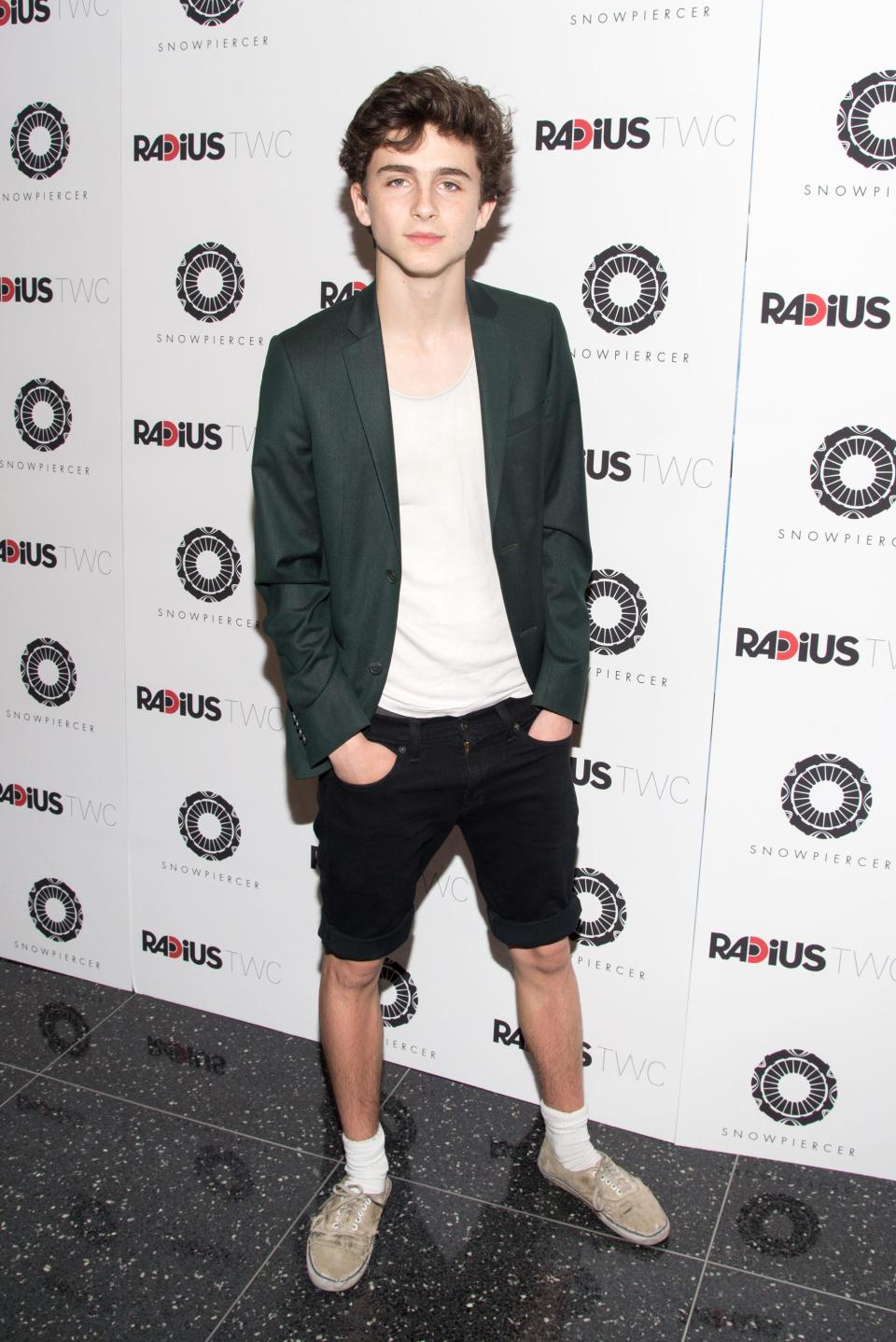 Timothee Chalamet attends the "Snowpiercer" premiere