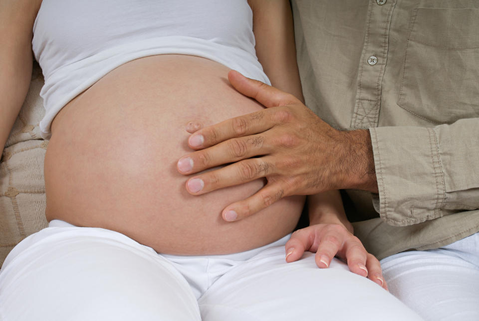 Pregnant woman with bump