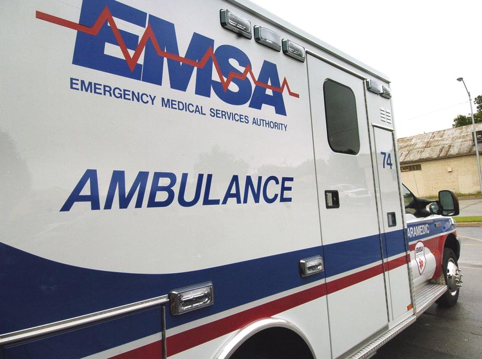 An EMSA ambulance is pictured. EMSA provided ambulance service for those inside Edmond's city limits.
