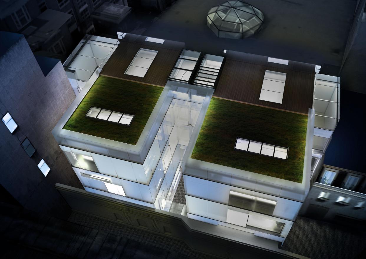 This £50m frosted glass mansion is the most expensive new-build home in Mayfair, London. Photo: Alex Lawrie/LC