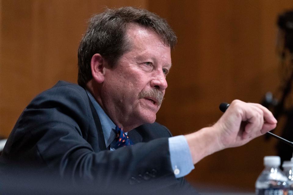 Food and Drug Administration Commissioner Robert Califf testifies before the Senate Committee on Health, Education, Labor and Pensions during a hearing on the nationwide baby formula shortage on Capitol Hill in Washington in 2022.