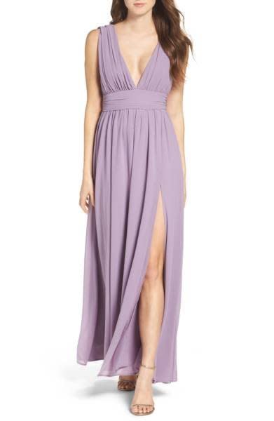 <strong>Sizes</strong>: XS to XL<br /><a href="https://shop.nordstrom.com/s/lulus-plunging-v-neck-chiffon-gown/4403034" target="_blank" rel="noopener noreferrer">Get it at Nordstrom</a>, $84.