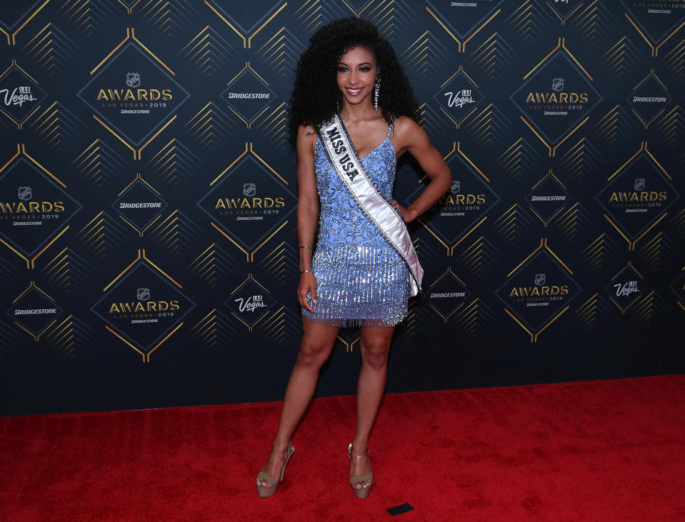 Miss USA 2019 Cheslie Kryst has died. (Photo: Stephen R. Sylvanie-USA TODAY Sports)