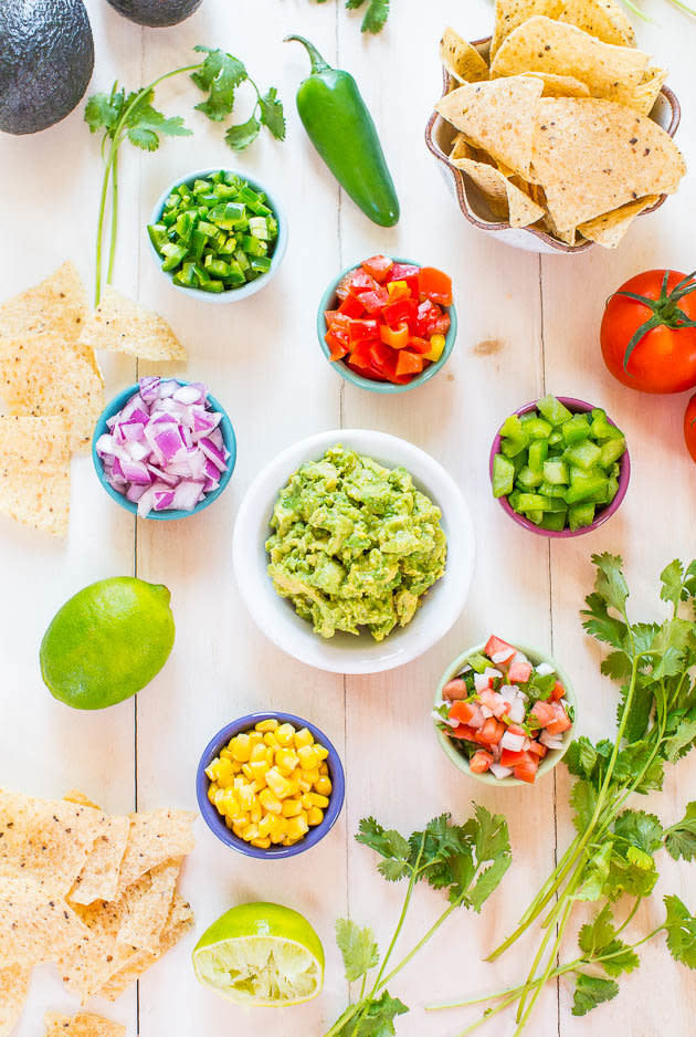 <strong>Get the <a href="http://www.averiecooks.com/2014/07/do-it-yourself-guacamole-bar.html" target="_blank">Do-It-Yourself Guacamole Bar recipe</a> from Averie Cooks</strong>