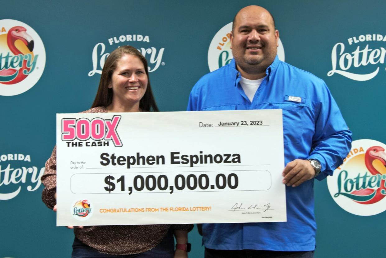 Stephen Espinoza, Florida Man Wins $1 Million Lottery After a Stranger Cut in Front of Him at Ticket Machine