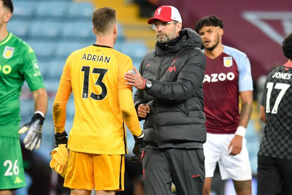 Jurgen Klopp embraces AdrianGetty