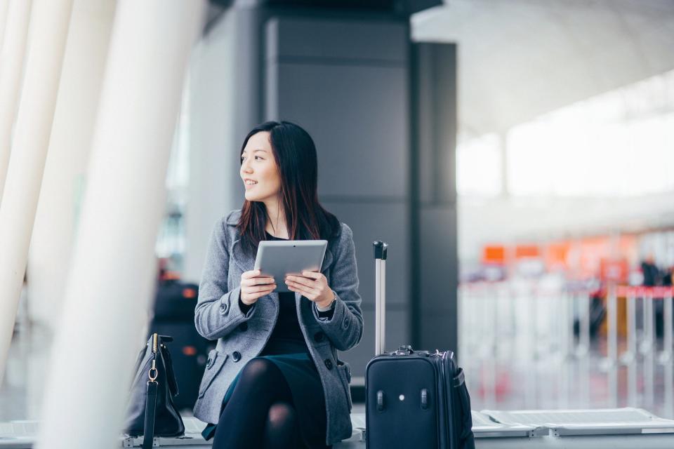 Business woman at airport