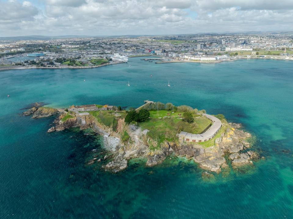 Drakes Island with Plymouth in the background (Carter Jonas)