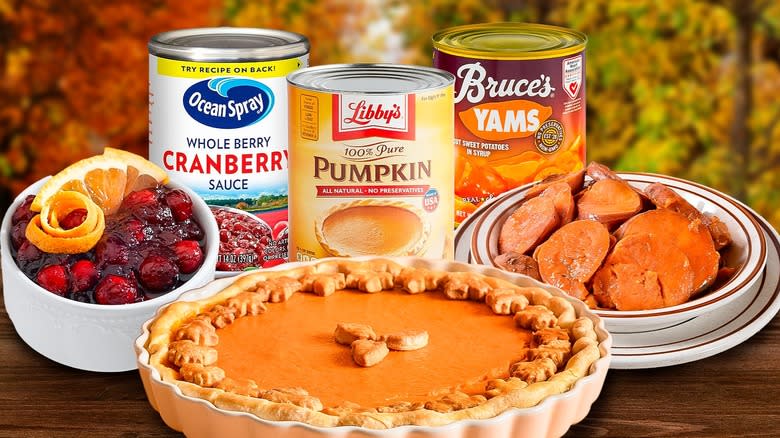 canned goods and pie