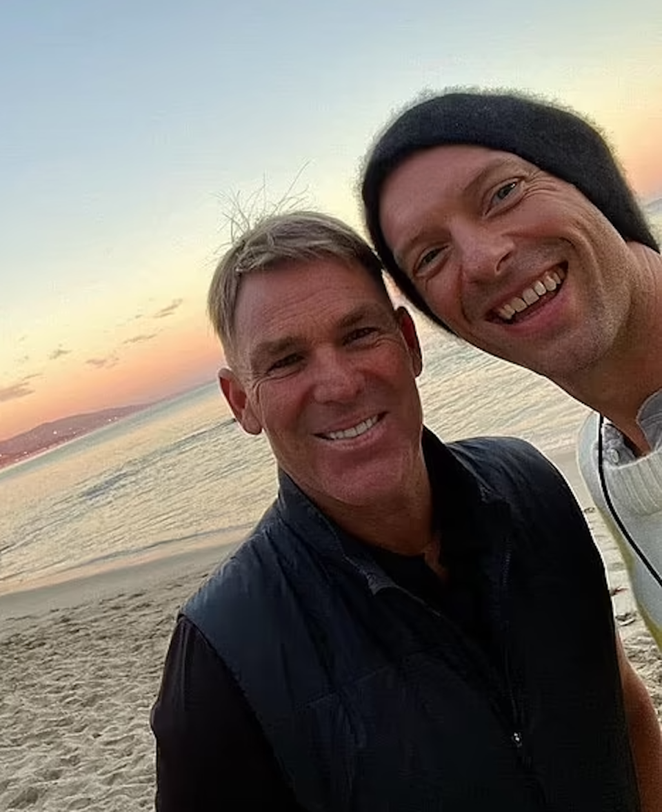 Shane Warne and Chris Martin