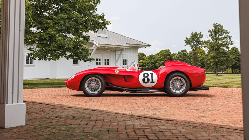 The 1958 Ferrari 250 “Pontoon Fendered” Testa Rossa from the side