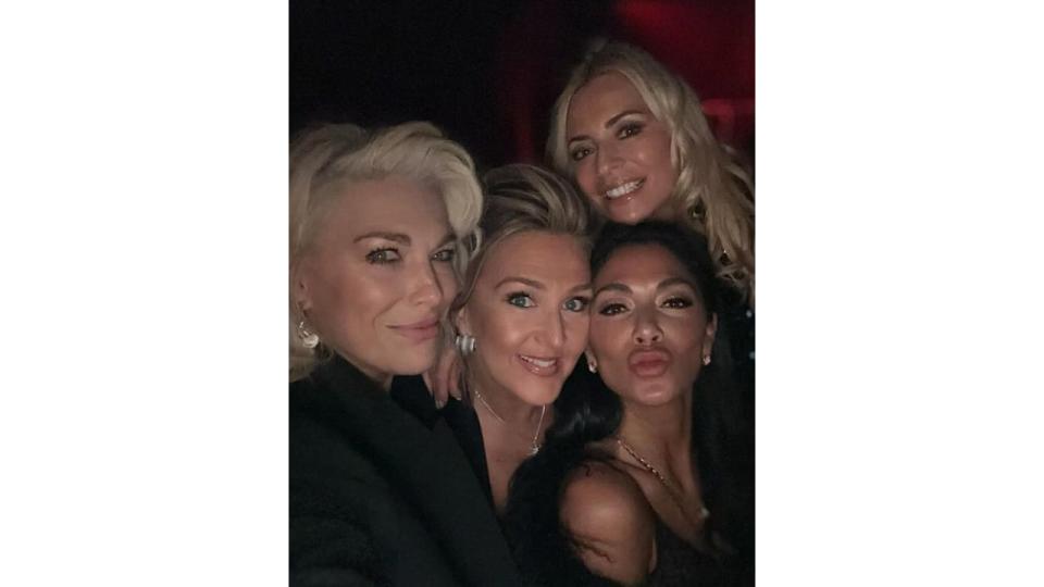 Hannah Waddingham, Mazz Murray, Nicole Scherzinger and Tess Daly taking a selfie