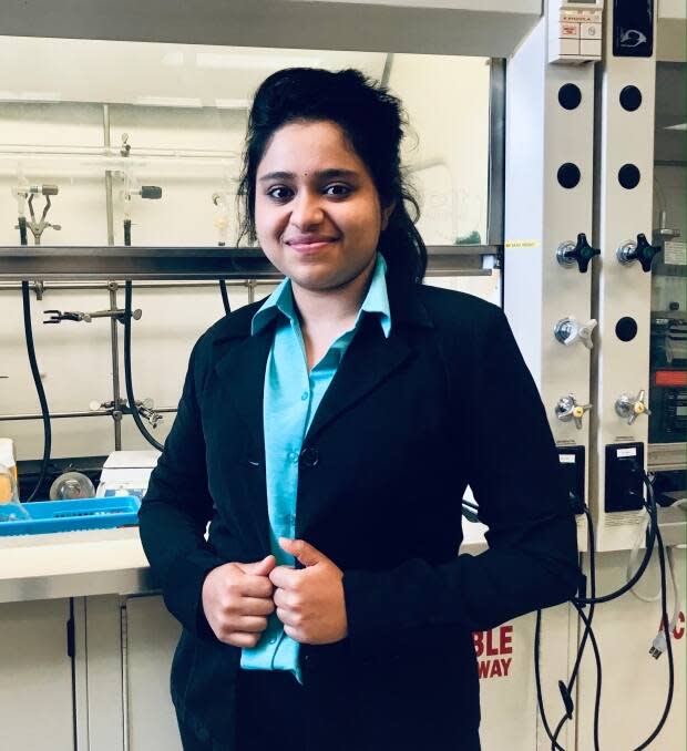 Padmapriya Srinivasan is a fourth-year chemistry student at Mount Allison University.  (Submitted by Mount Allison University  - image credit)