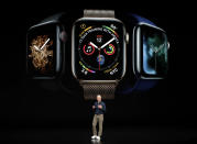 <p><span>The Watch now contains an electrical heart rate sensor which enable it to carry out an electrocardiogram (ECG), said to be a first in a smartwatch. (Reuters)</span> </p>